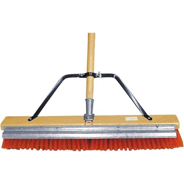 Broom, street, w/scraper, w/handle