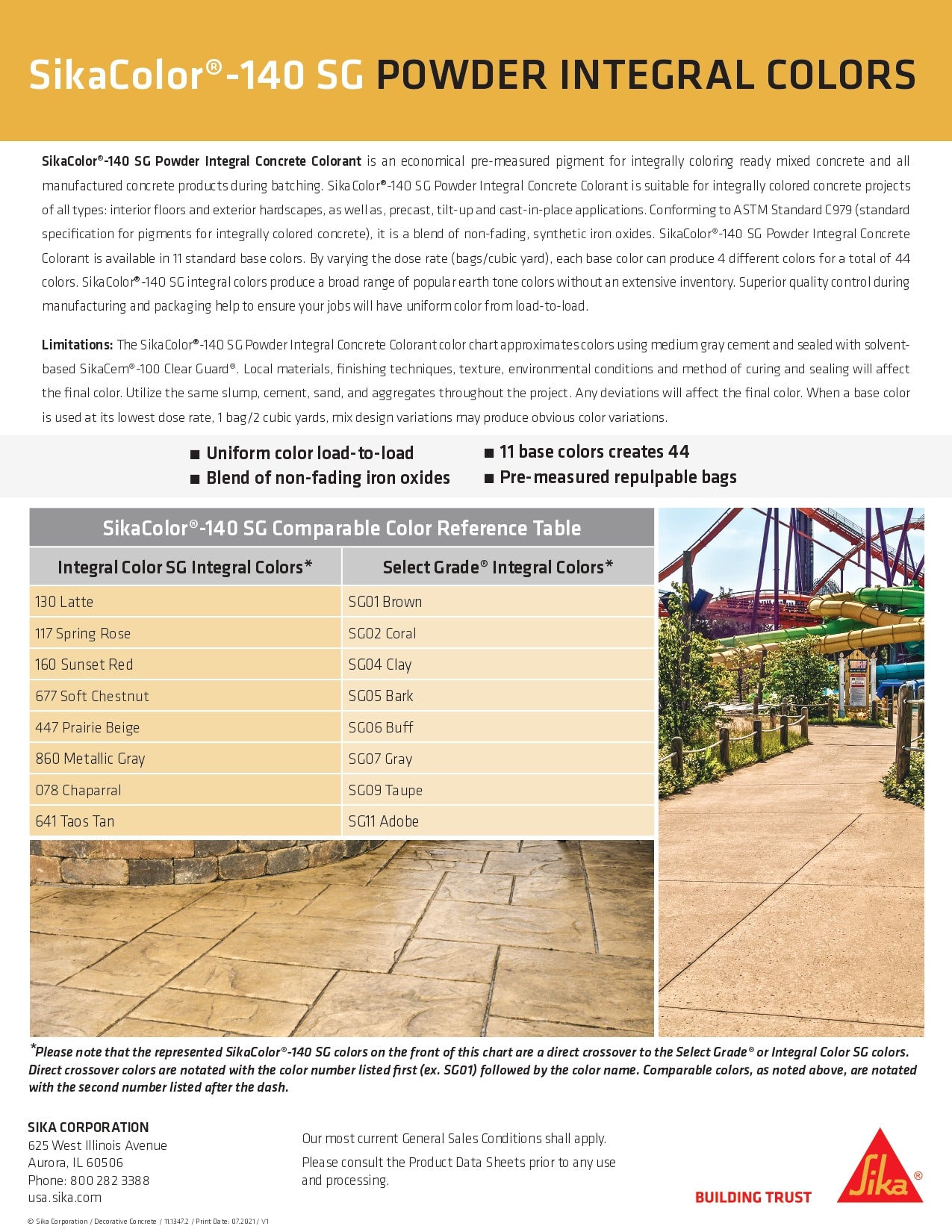 Butterfield 140-SG integral colors  11lb.