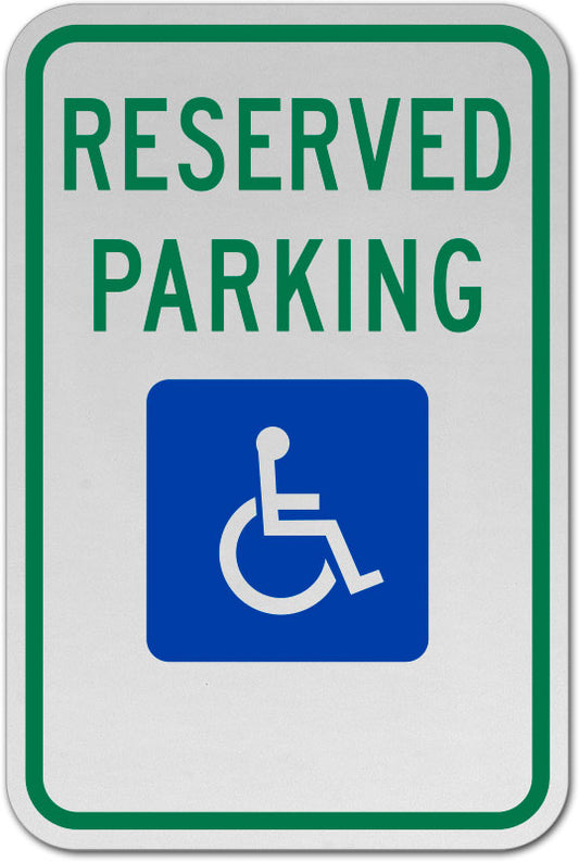 Alum. Reserved Parking Sign